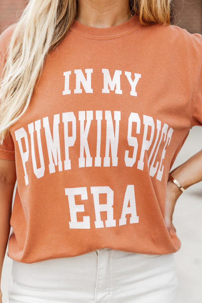 In My Pumpkin Spice Era Rust Comfort Colors Graphic Tee | Pink Lily