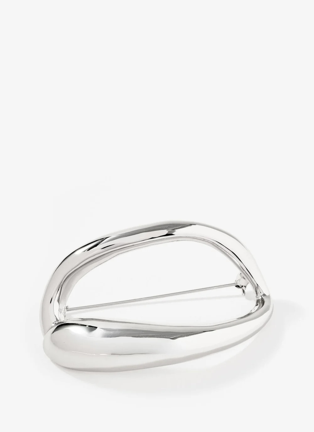 Silver Tone Open Curved Brooch | Mint Velvet - UK