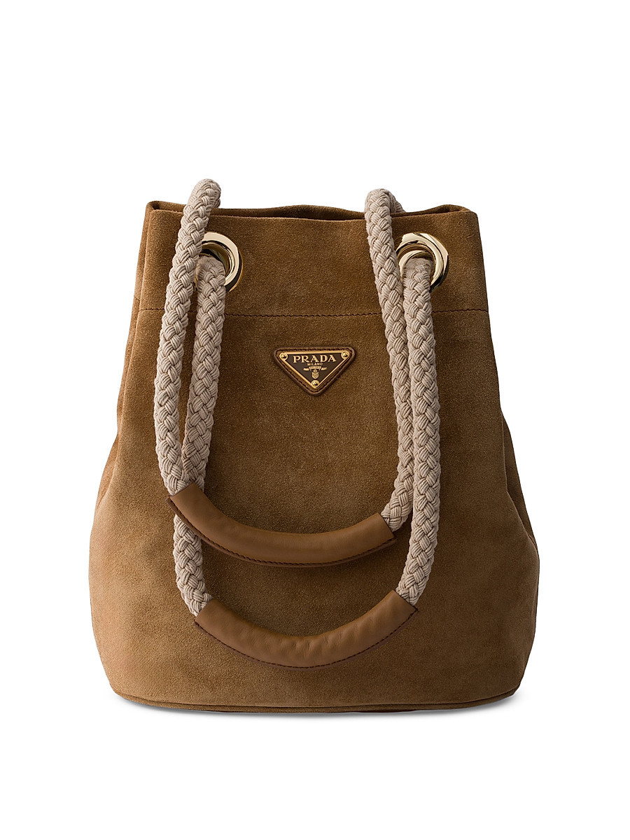 Women's Small Mariner Suede Bucket Bag - Brown | Saks Fifth Avenue