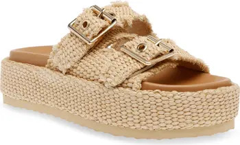 Karrigan Raffia Platform Slide Sandal (Women) | Nordstrom