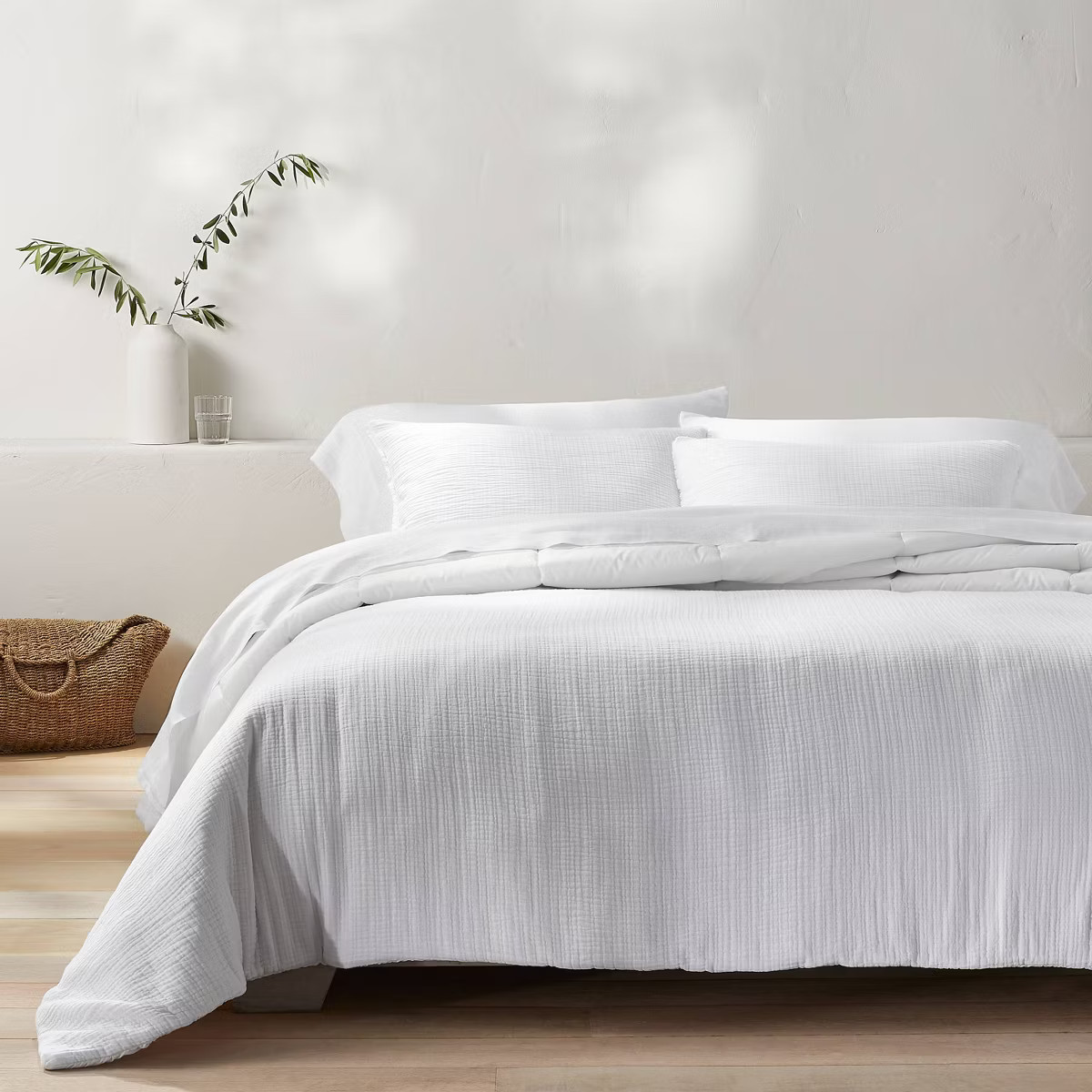 Textured Chambray Cotton Comforter & Sham Set - Casaluna™ | Target