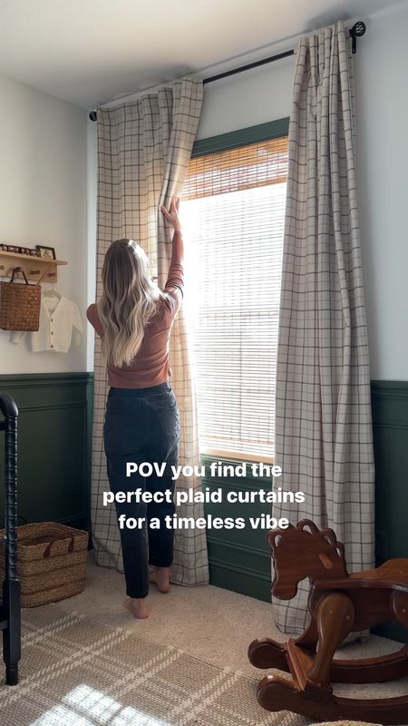 These plaid curtains in my son’s nursery are giving vintage-inspired, country club aesthetic vibes and I’m here for it 👏 

Target curtains, plaid curtains, vintage nursery, boy nursery 

#LTKhome