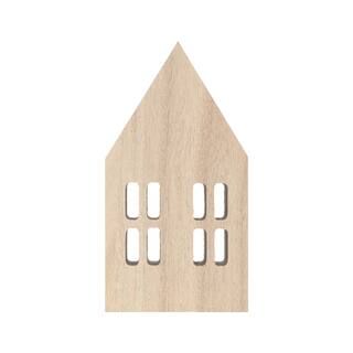 4" D.I.Y. Wood House Décor with Symmetrical Window Cutouts by Make Market® | Michaels Stores