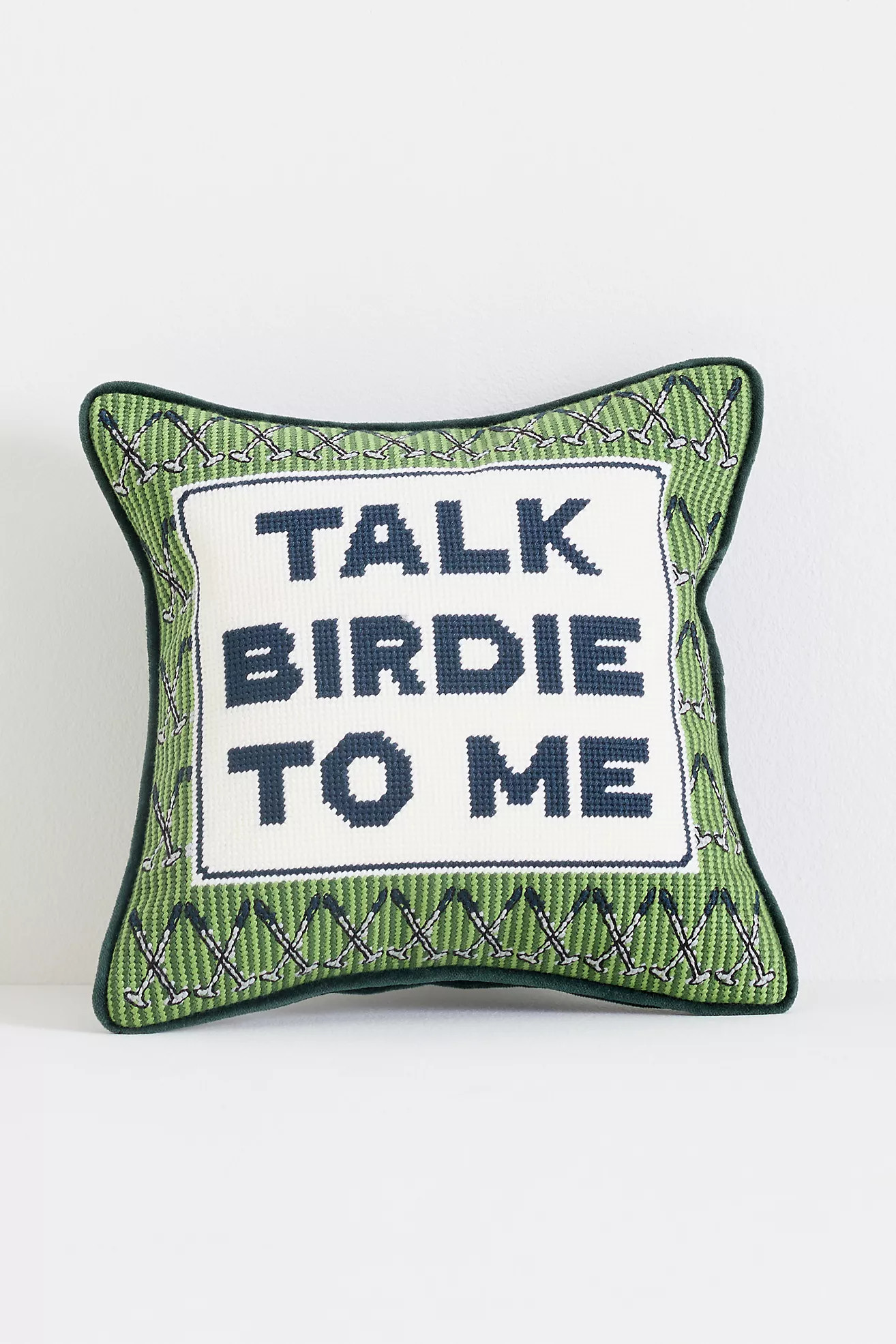 Furbish Studio Game Day Petite Needlepoint Pillow | Anthropologie (US)