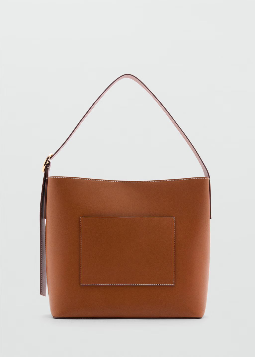 Leather shopper bag | MANGO (US)