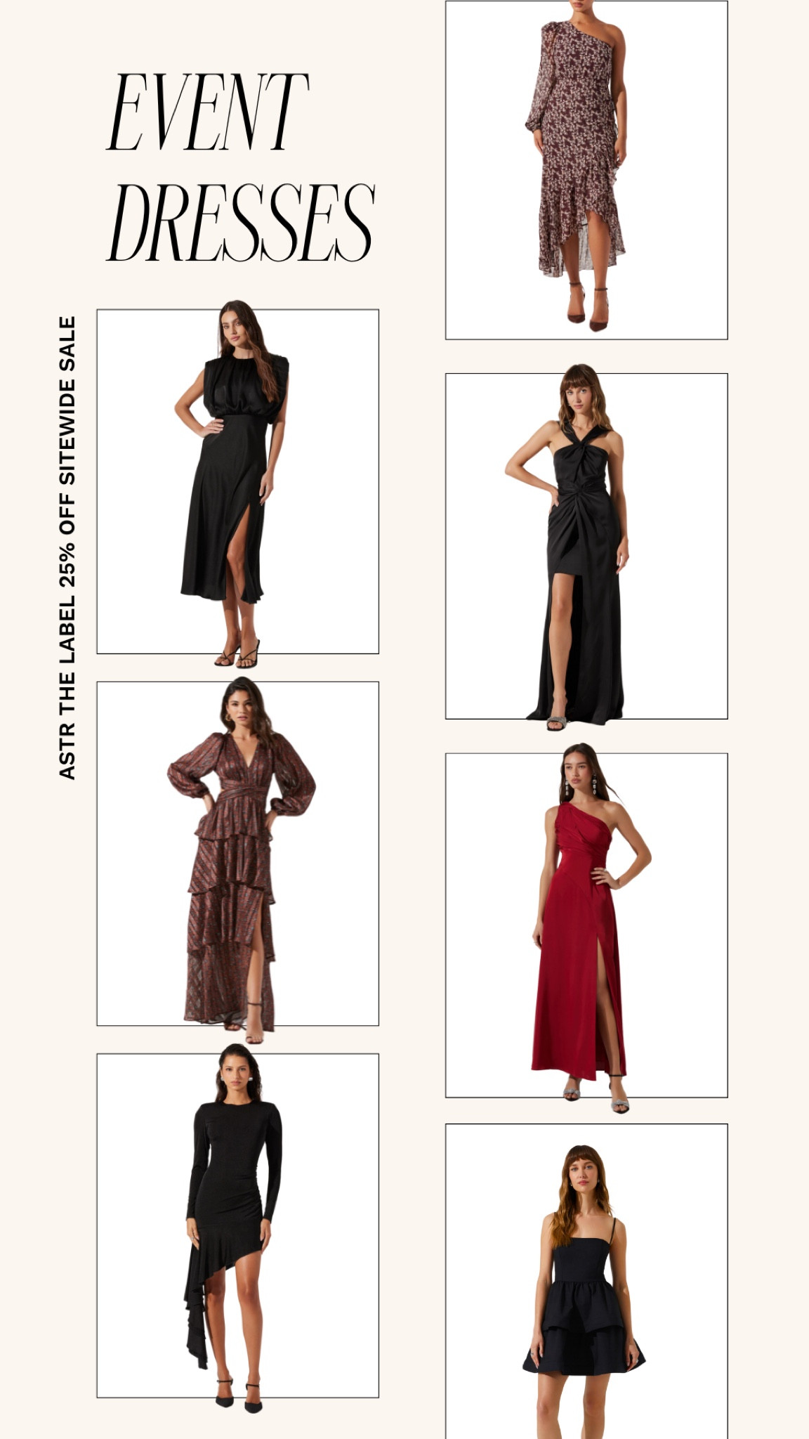 ASTR the Label 25% off sitewide sale! Everything here is $135 and under. My favorite place to shop for year-round wedding guest dresses!

#LTKHoliday #LTKSeasonal #LTKSaleAlert
