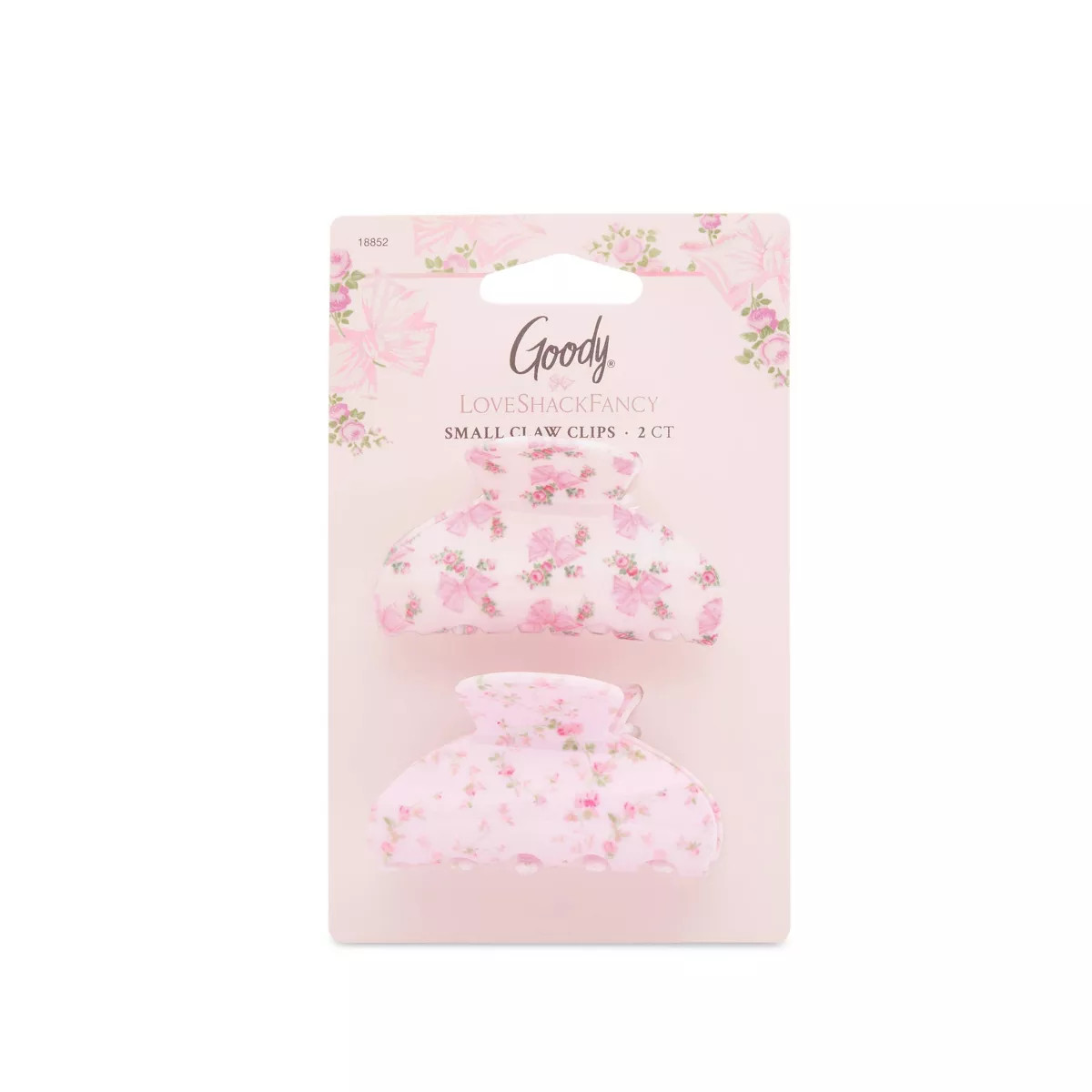 Goody x LoveShackFancy Small Claw Clips - Rosa Beaux and English Ivy - 2ct - Pink | Target