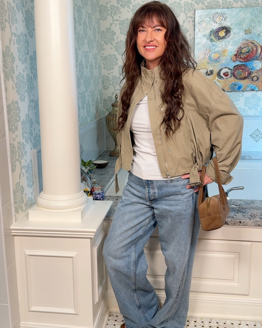 RUN!!  This is the updated 2026 Jean jacket you need! And it’s 69$ with code SALE30!! I sized down one size. 

#LTKootd #LTKOver40