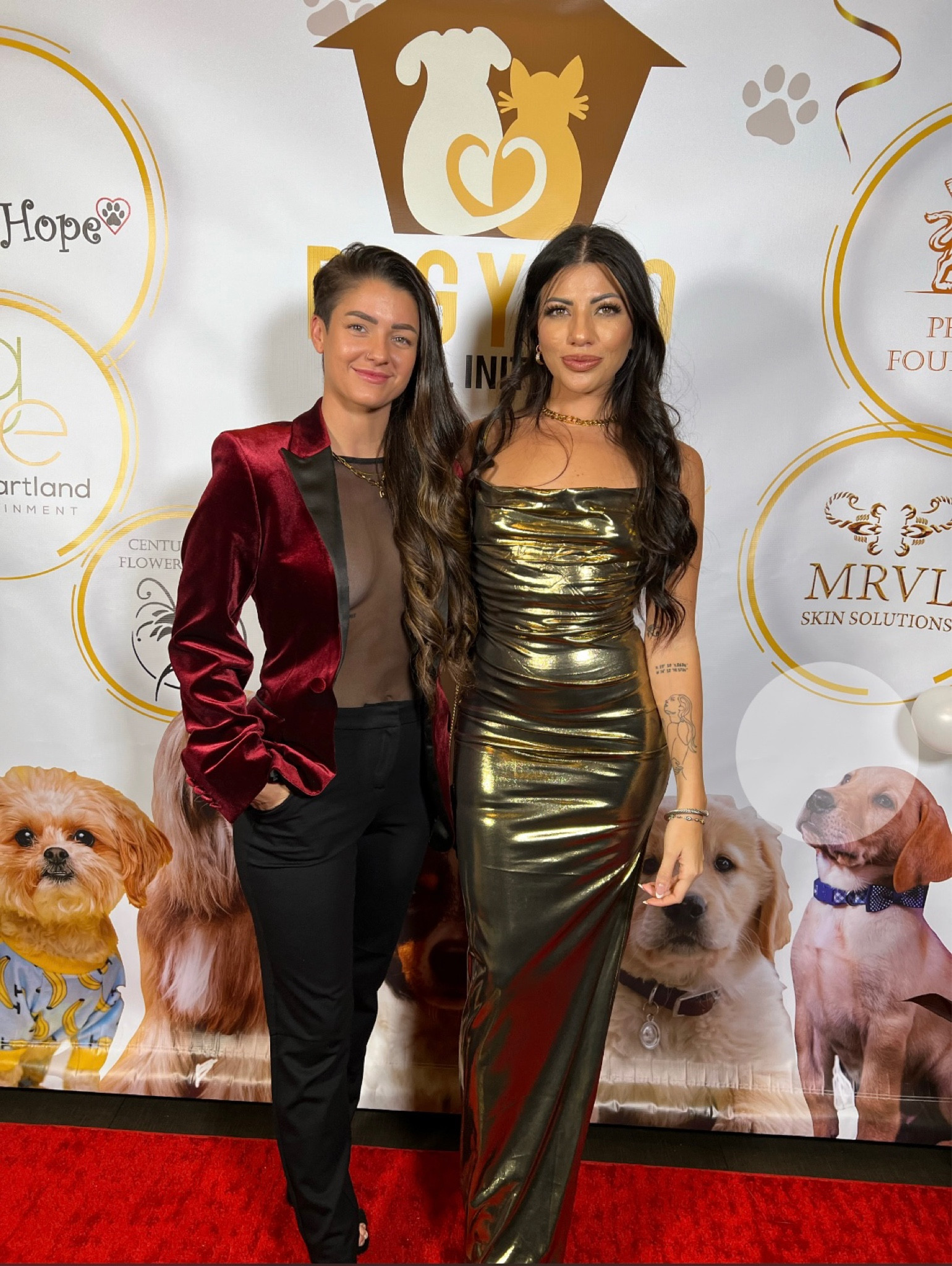 Hi everyone! These were the outfits we wore for a dog fundraiser gala in LA! We love these red carpet looks and can wear them for the holiday time too! 😘♥️✨

Both wearing size S! 

#LTKfit #LTKHoliday #LTKSeasonal