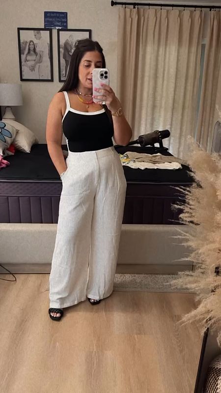 Perfect sexy summer outfit for date night! This tank is in a small, love it paired with these white linen pants. Add a skinny belt and you're good to go!

summer date night outfit, sexy summer date night outfit, summer going out look, summer dinner look

#LTKFindsUnder50 #LTKStyleTip #LTKSeasonal