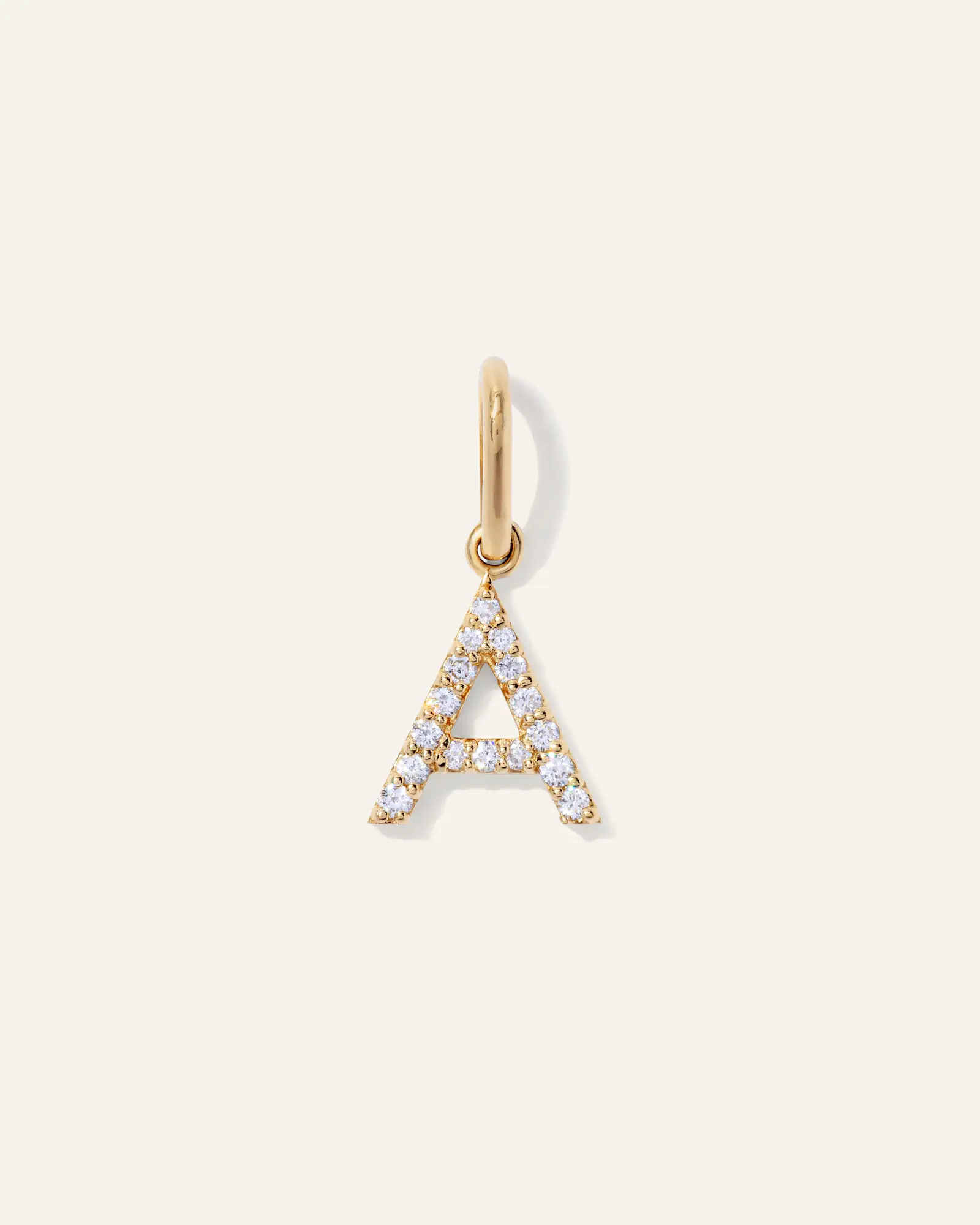 14K Gold Diamond Letter Charm | Quince
