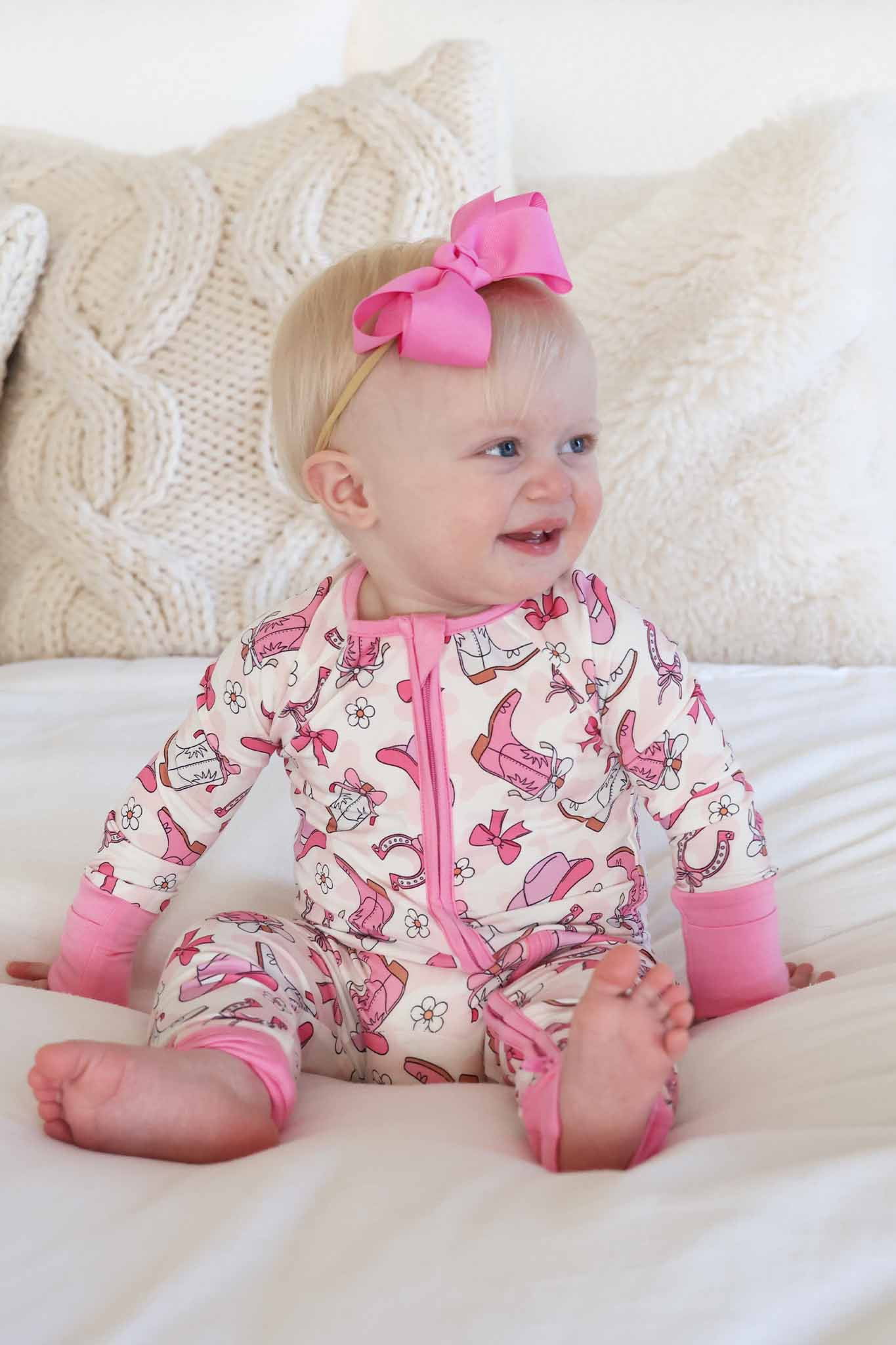 Rodeo Dreams Convertible Zip Romper | Pink | Caden Lane