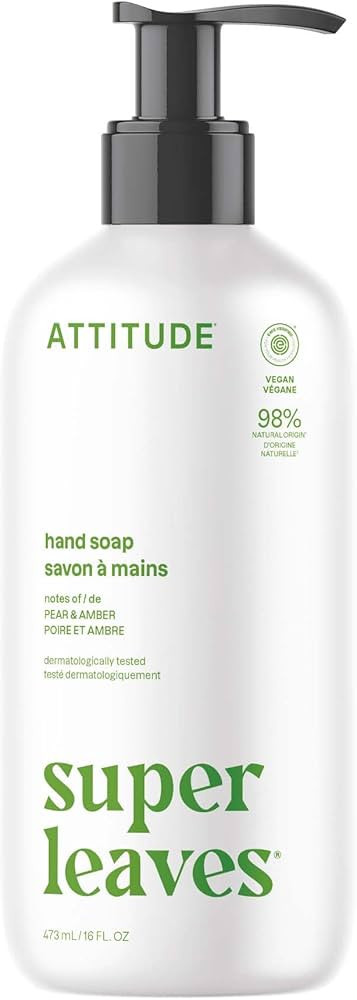 ATTITUDE Liquid Hand Soap, EWG Verified, Plant and Mineral-Based, Vegan Personal Care Products, P... | Amazon (US)