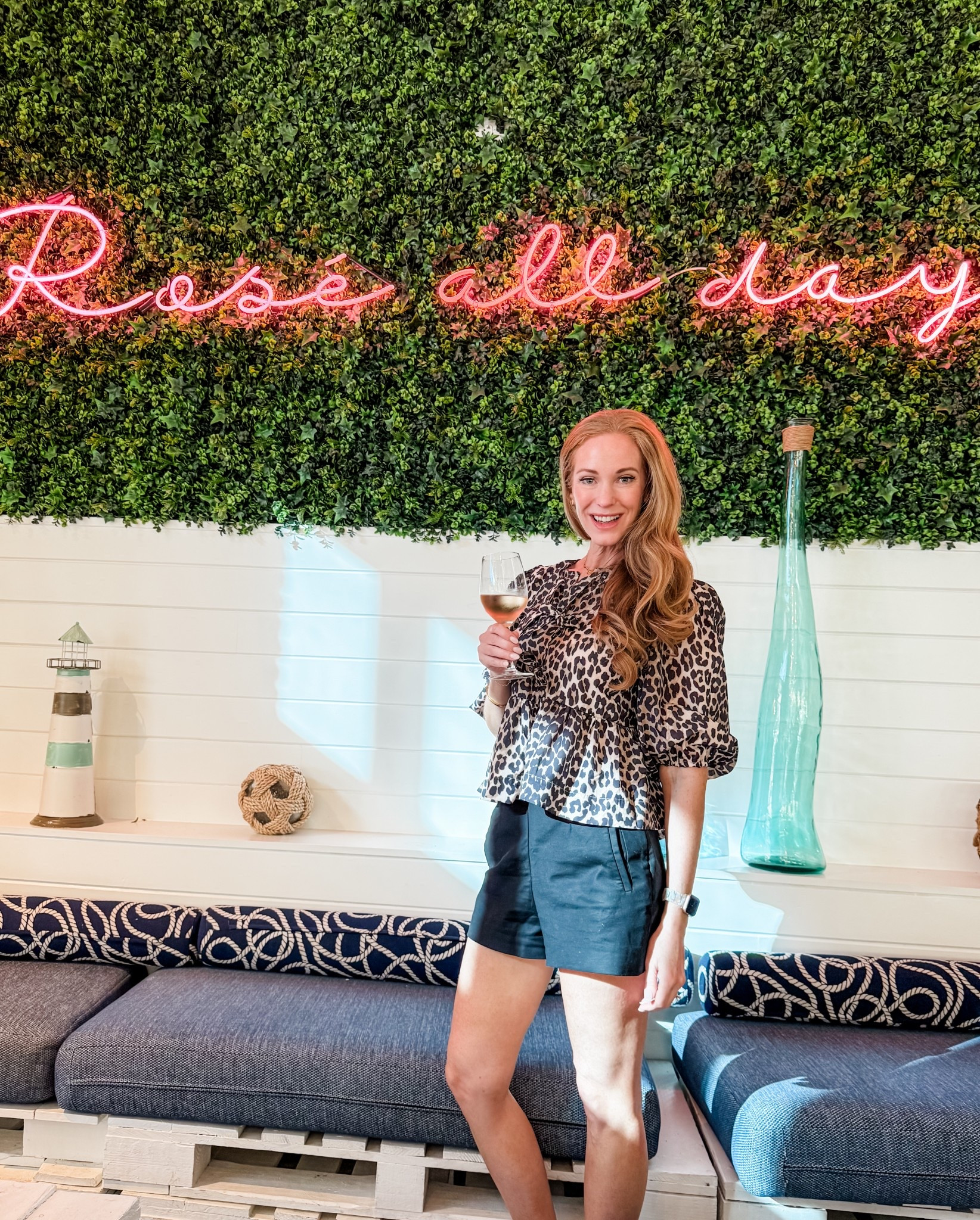 Rosé all day is my favorite kind of day! 
These high waisted black shorts from
Zara are super versatile and I’m still on the leopard trend with this tie front top from Amazon! 

#LTKFindsUnder100 #LTKTravel #LTKSeasonal