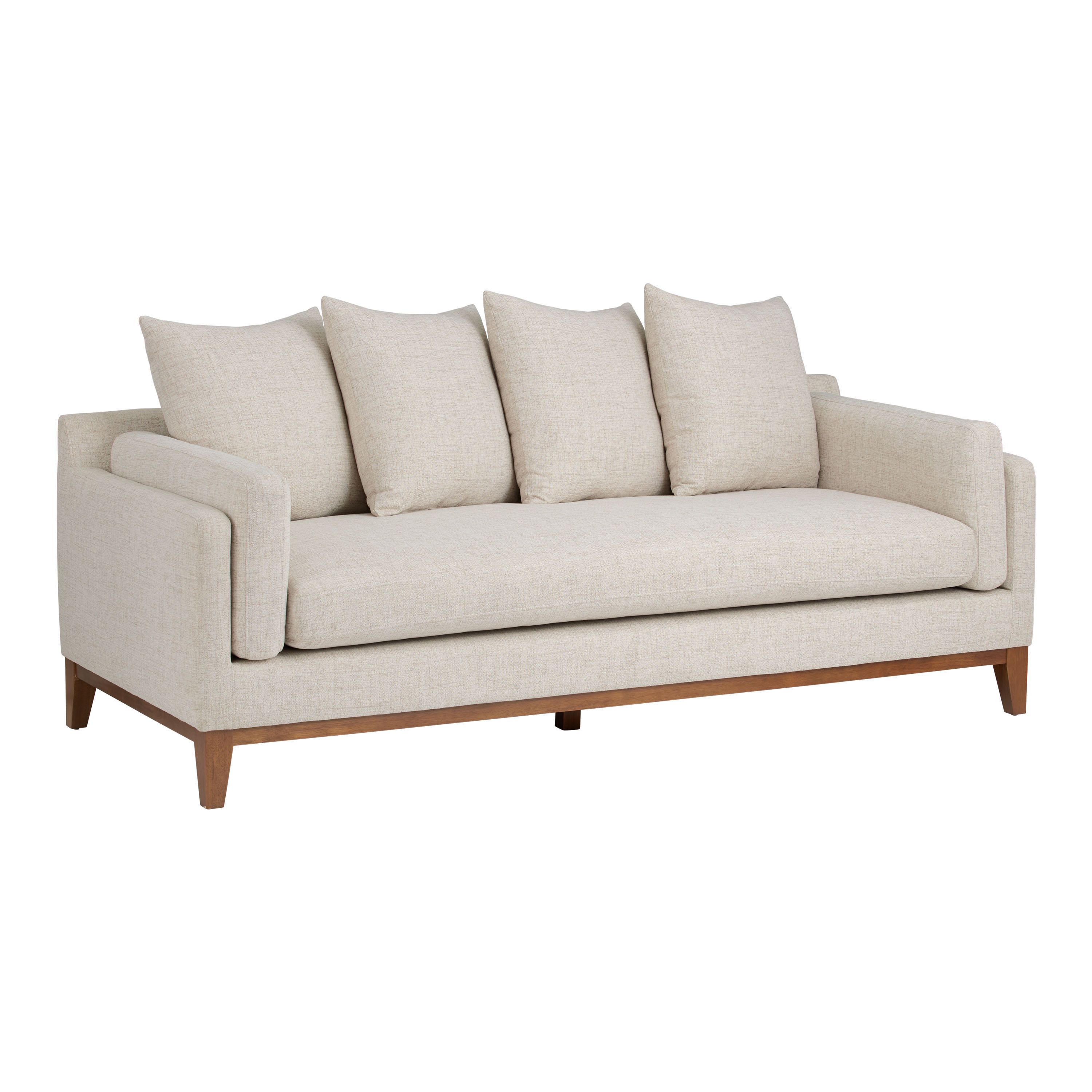 Lukas Ivory Deep Seat Sofa | World Market