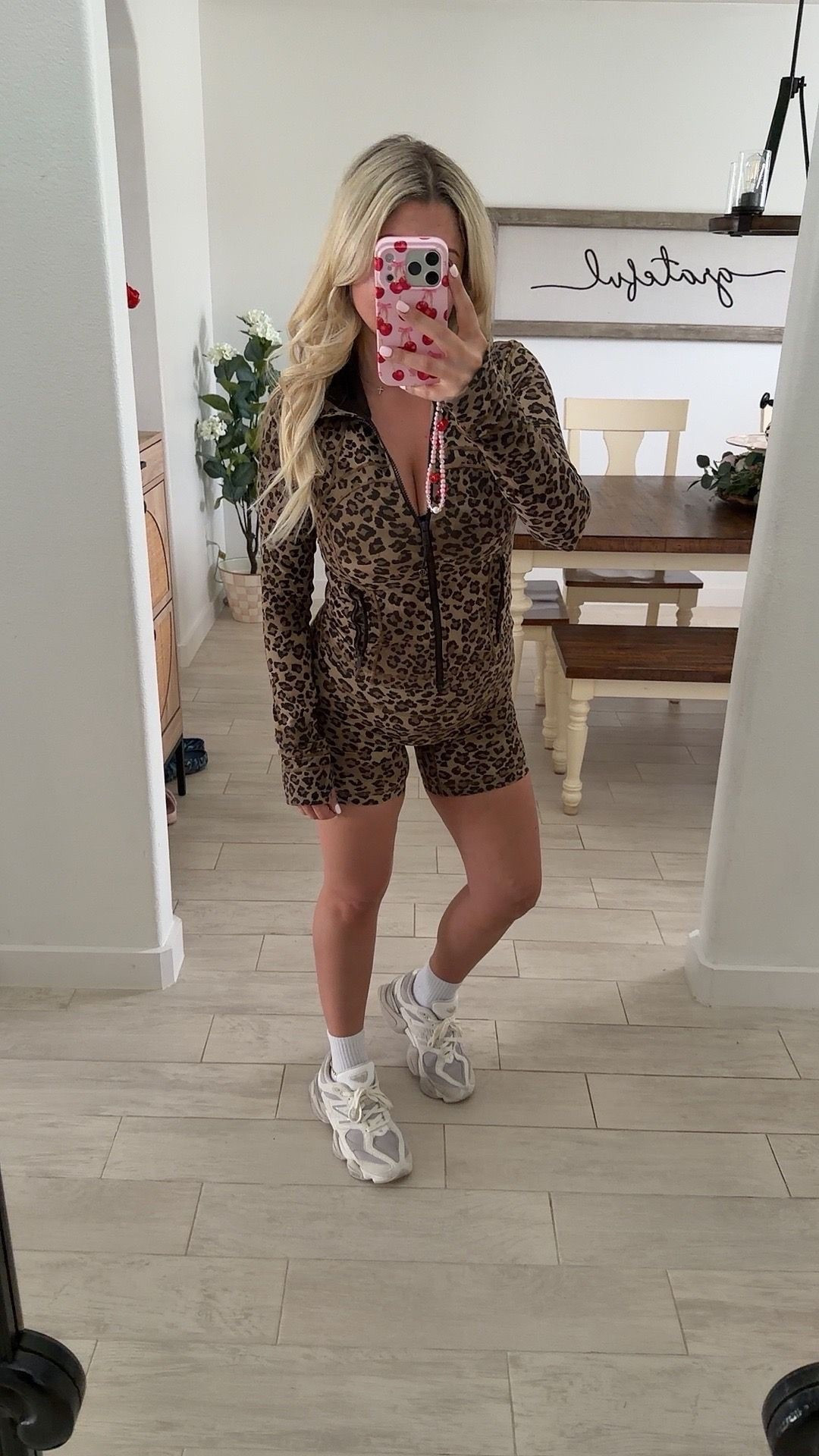 @lululemon leopard matching set
Define jacket 6
Align shorts 4
New balance tts

#LTKActive #LTKootd