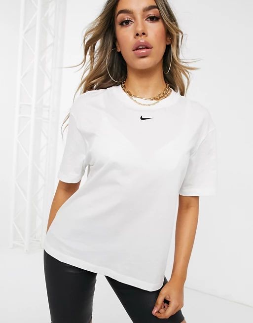 Nike Central Swoosh Oversized White T-Shirt | ASOS (Global)