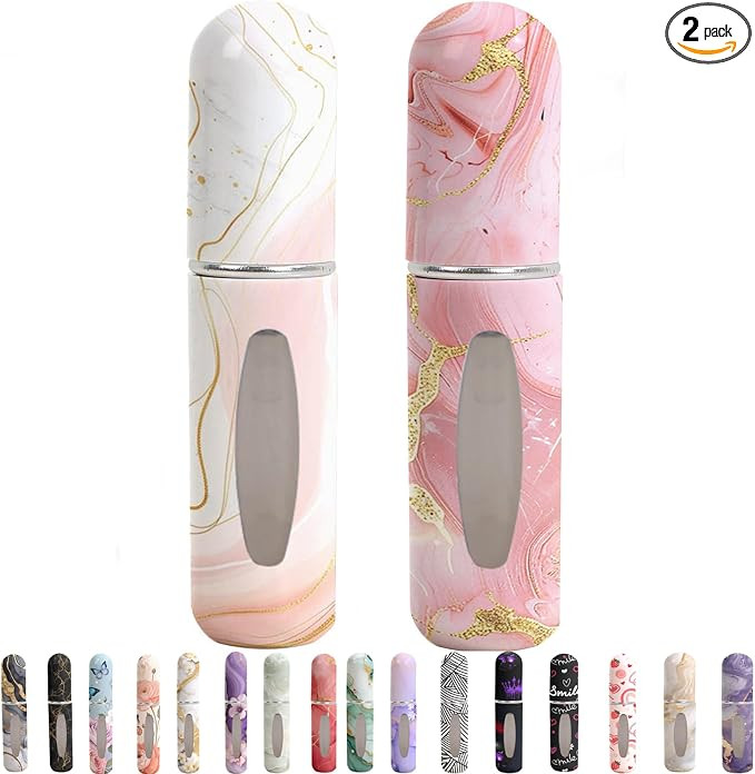 Perfume Travel Refillable Bottle– Portable Mini Sprayer,Empty Perfume Bottles with Unique Patte... | Amazon (US)