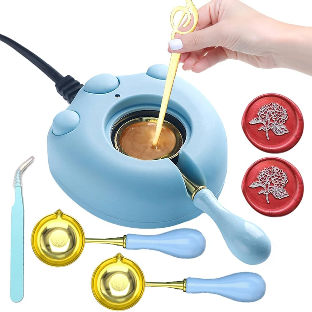 Electric Wax Seal Warmer, Andotopee Wax Sealing Melter with 2pcs Spoons, Tweezers, Stir Pin, Grea... | Amazon (US)