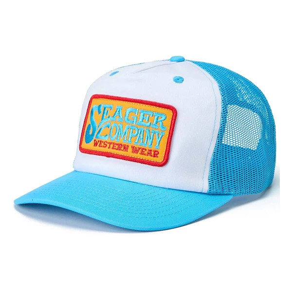 Men's Seager Co. Buckys Trucker Snapback Hat One Size Light Blue/White | Scheels