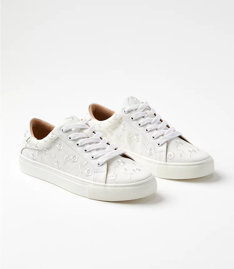 Eyelet Lace Up Sneakers | LOFT | LOFT