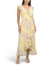 Ruffle Faux Wrap Maxi Dress | Casual Dresses  | Marshalls | Marshalls