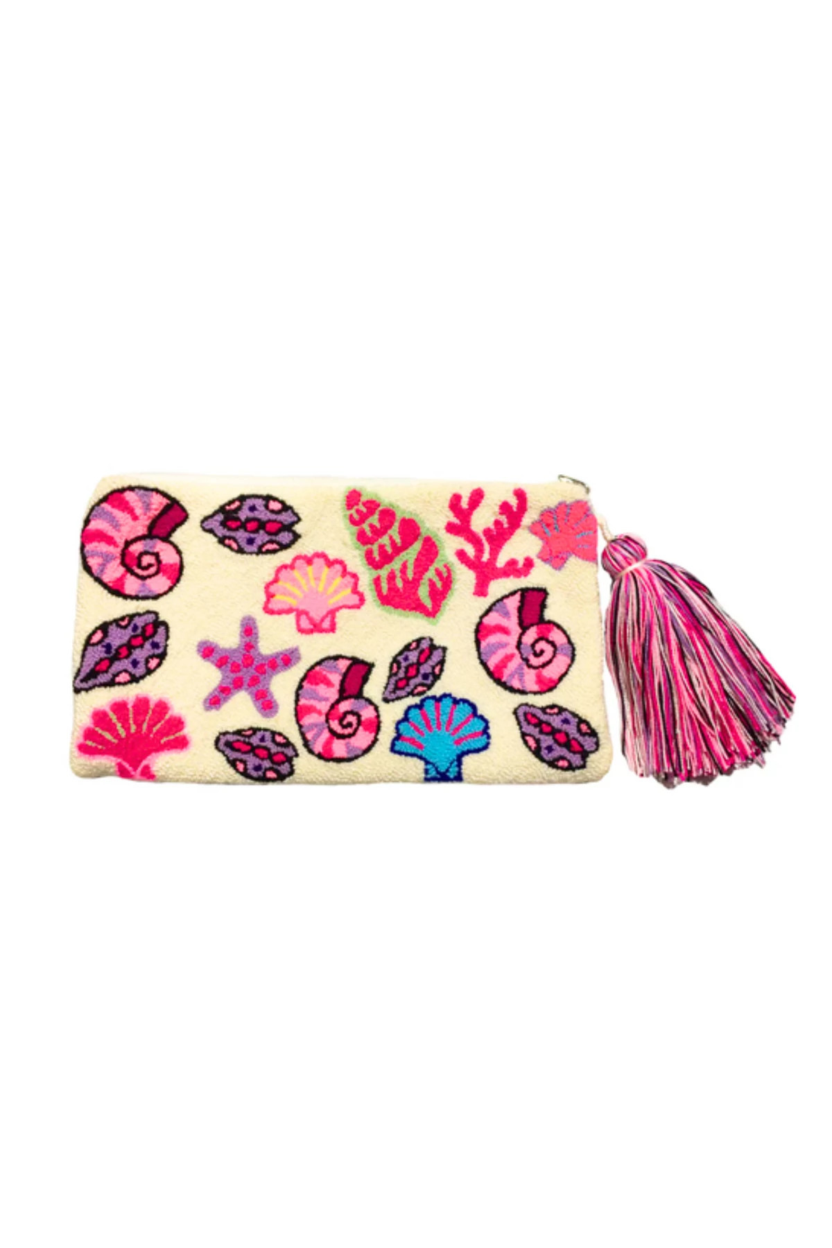 Seashell Embroidered Clutch | Everything But Water