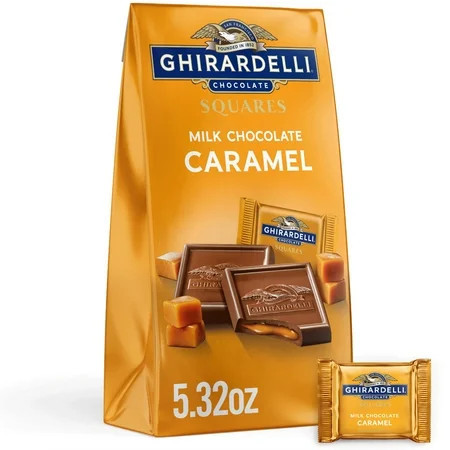 GHIRARDELLI Milk Chocolate Candy SQUARES with Caramel Filling, 5.32 oz Bag | Walmart (US)