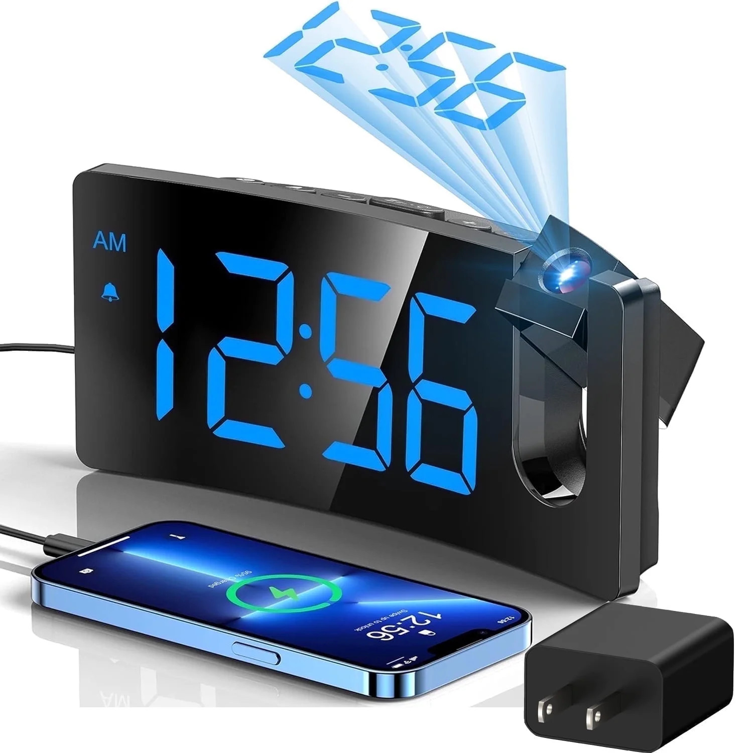 Mpow Projection Alarm Clock, Digital Clock with 180° Rotatable Projector, 3-Level Brightness, Pr... | Walmart (US)