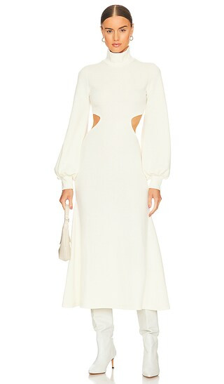 Cut Out Sweater Dress in Ivory | Revolve Clothing (Global)