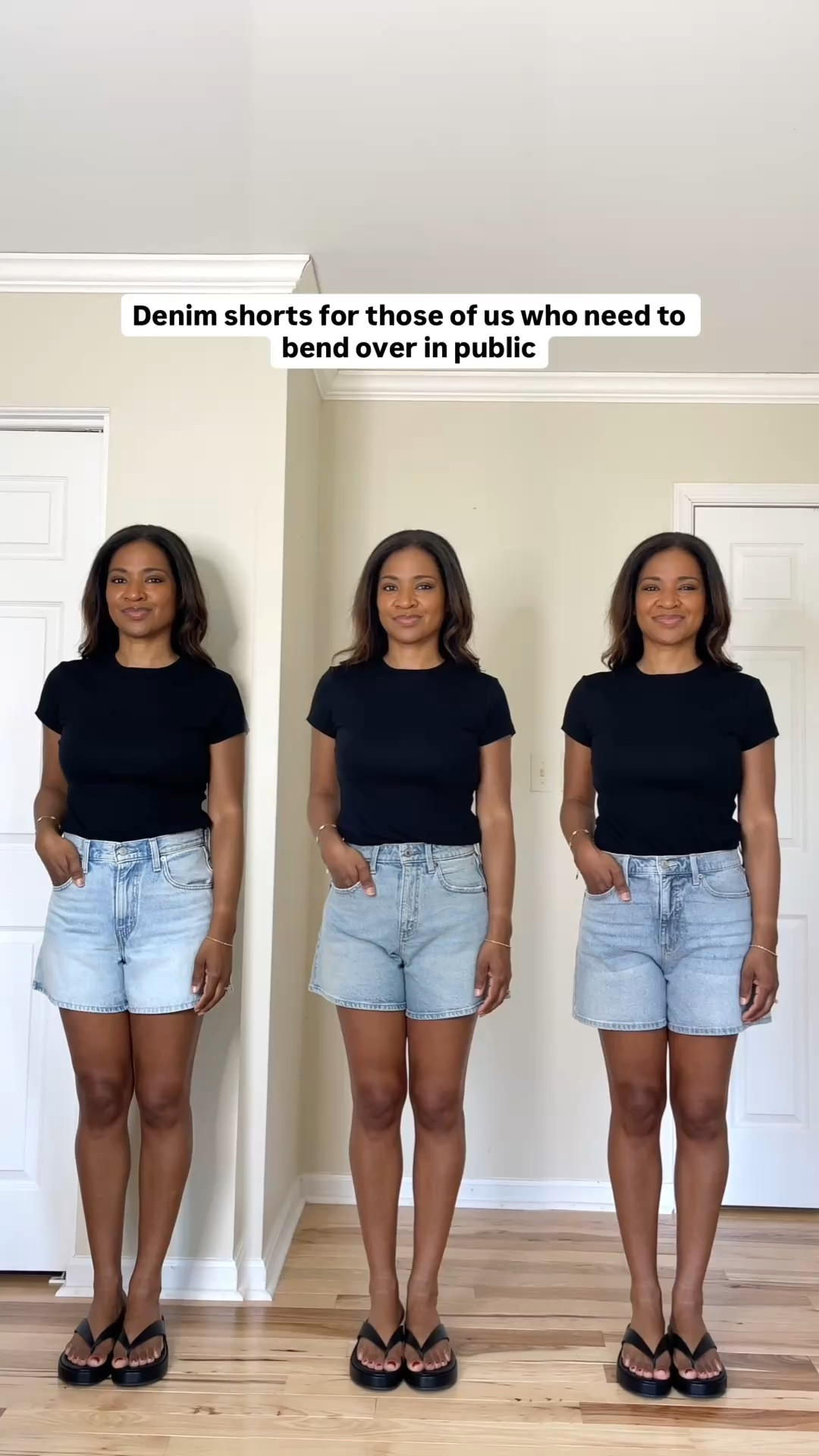 I am 5.5 and I wear a size 4 in the Walmart shorts and 27 in both Levi’s and Abercrombie in the “Curve Love” fit 
The exact Levi’s color of denim is called “Abraided art” and they have an adjustable waist! Abercrombie sale: Use code “SHORTSAF” at checkout for the discount!

#LTKOver40 #LTKgrwm #LTKootd