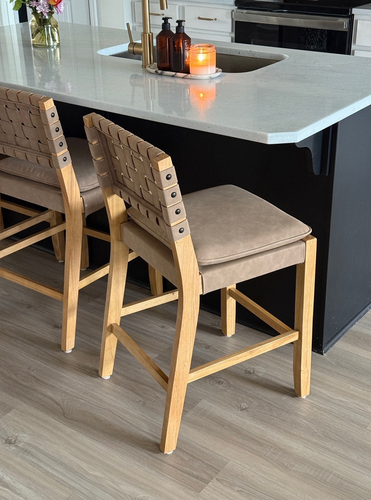 Loving these barstools! Super comfy and easy to clean.

#LTKHome