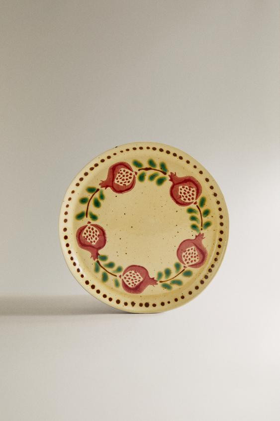 POMEGRANATE TERRACOTTA DESSERT PLATE | Zara US