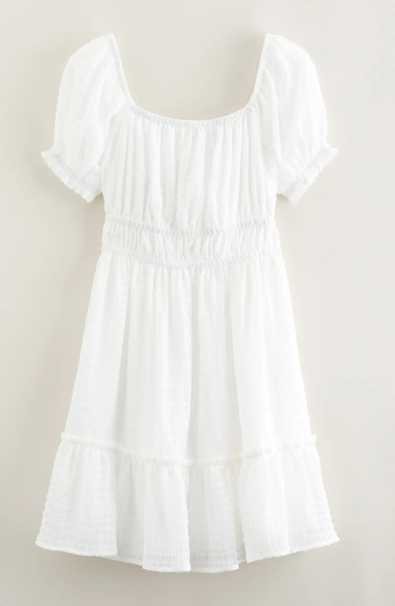 Kids' Shirred Tie Back Cutout Dress | Nordstrom