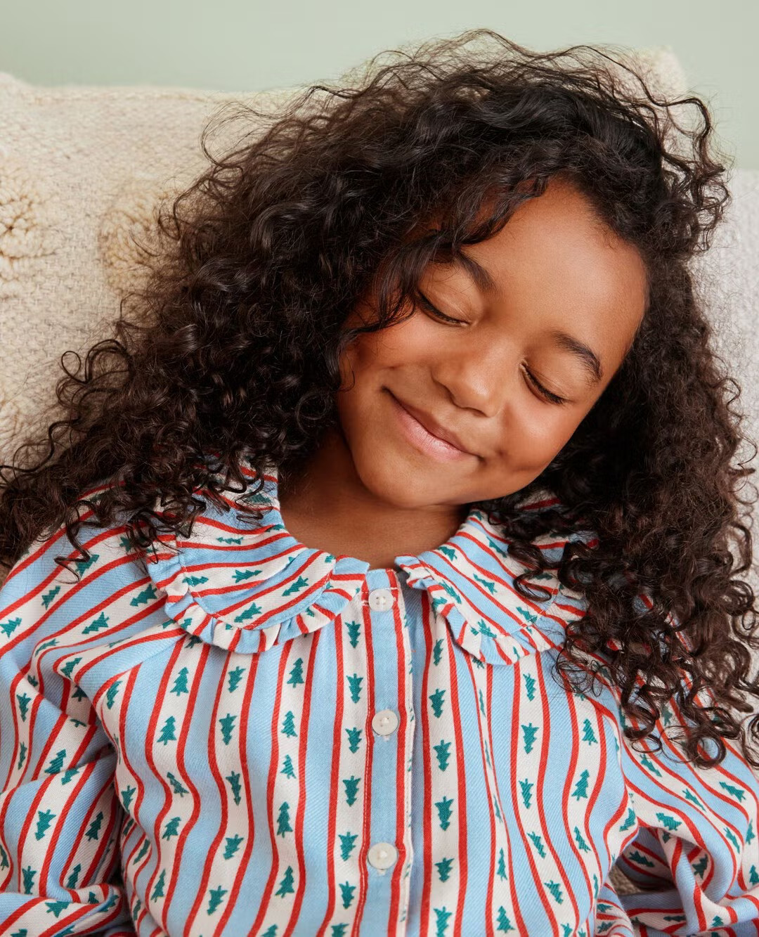 Holiday Ruffle Flannel Pajama Set | Hanna Andersson