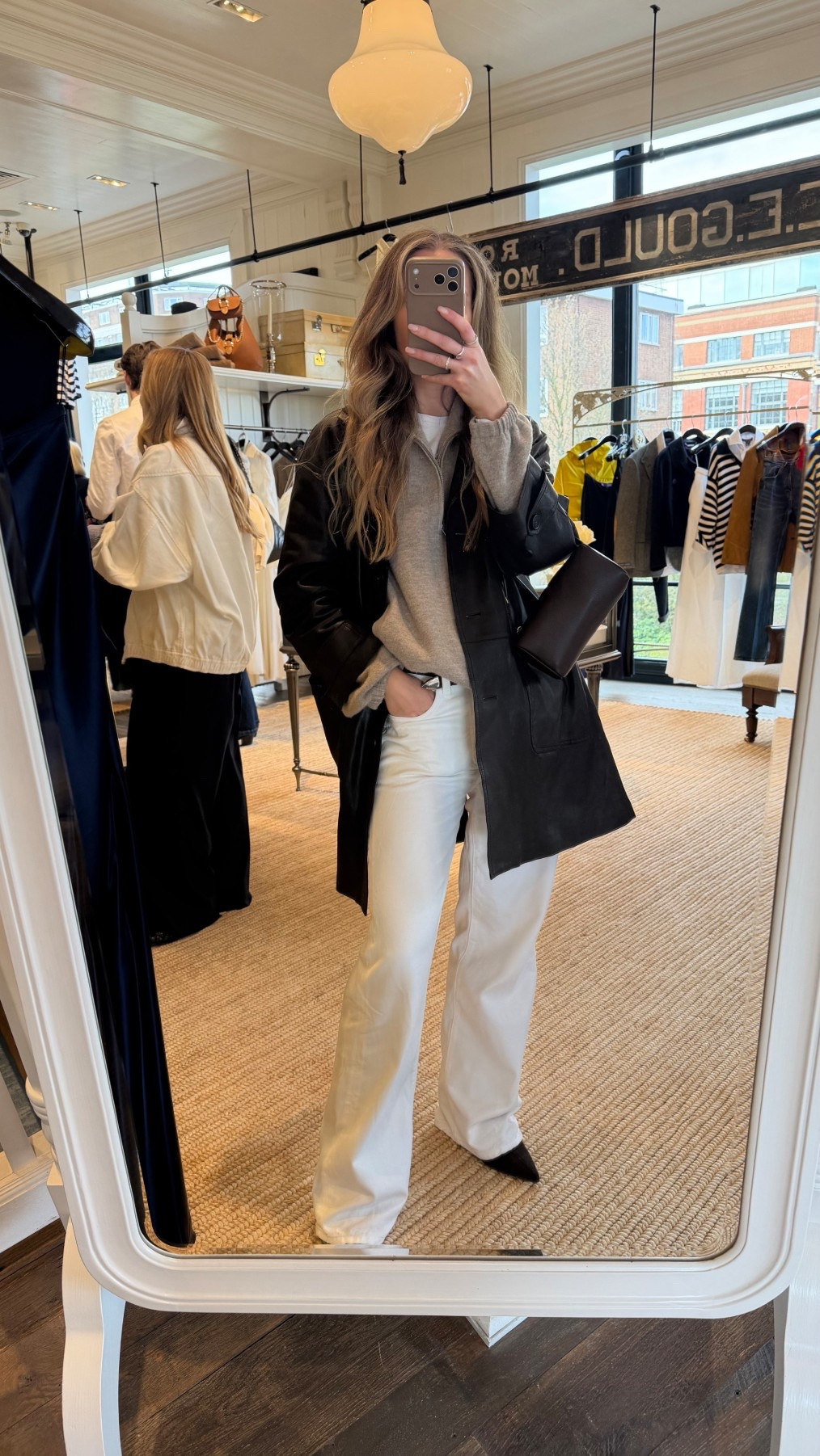 Leather coat, brown leather coat, half zip jumper, cos jumper, the row bag, 90s bag, brown suede boots, spring outfit, casual outfit 

#LTKjeans #LTKspring #LTKluxury