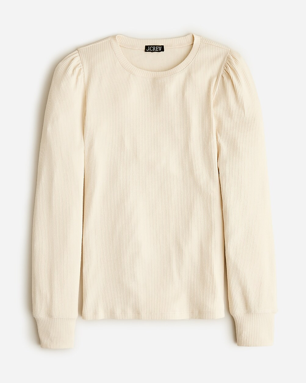 Vintage rib puff-sleeve top | J. Crew US