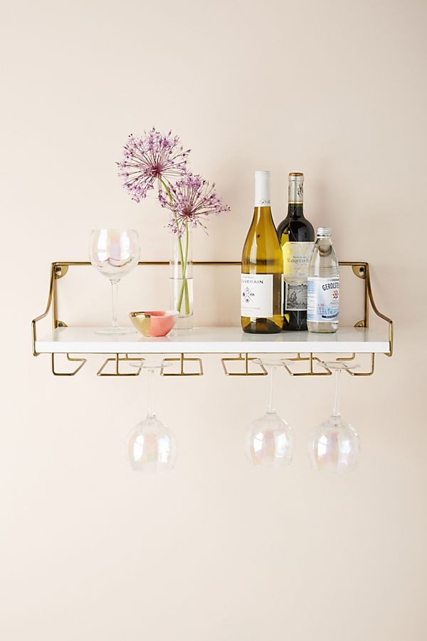 Mayfair Wall Mounted Wine Glass Shelf | Anthropologie (US)