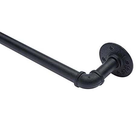 1 Inch Industrial Curtain Rod, Curtain Rod for Windows 66 to 120, Curtain Rods, Black Curtain Rod, O | Walmart (US)