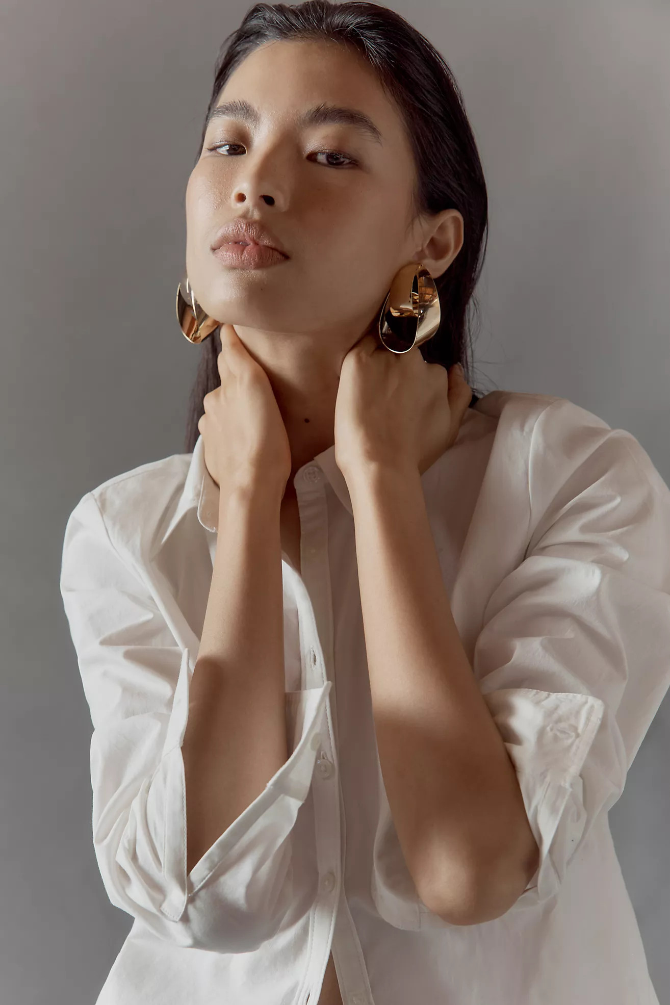 Large Mod Hoop Earrings | Anthropologie (US)