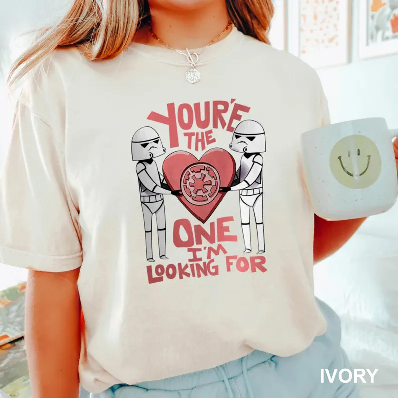 Comfort Colors You're the One I'm Looking for Shirt, Star Wars Valentine Tee, 400636 - Etsy | Etsy (US)