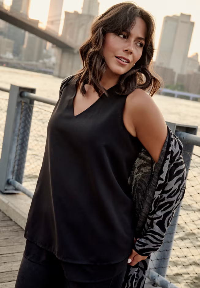 Sleeveless Double Layer Swing Tank | Avenue