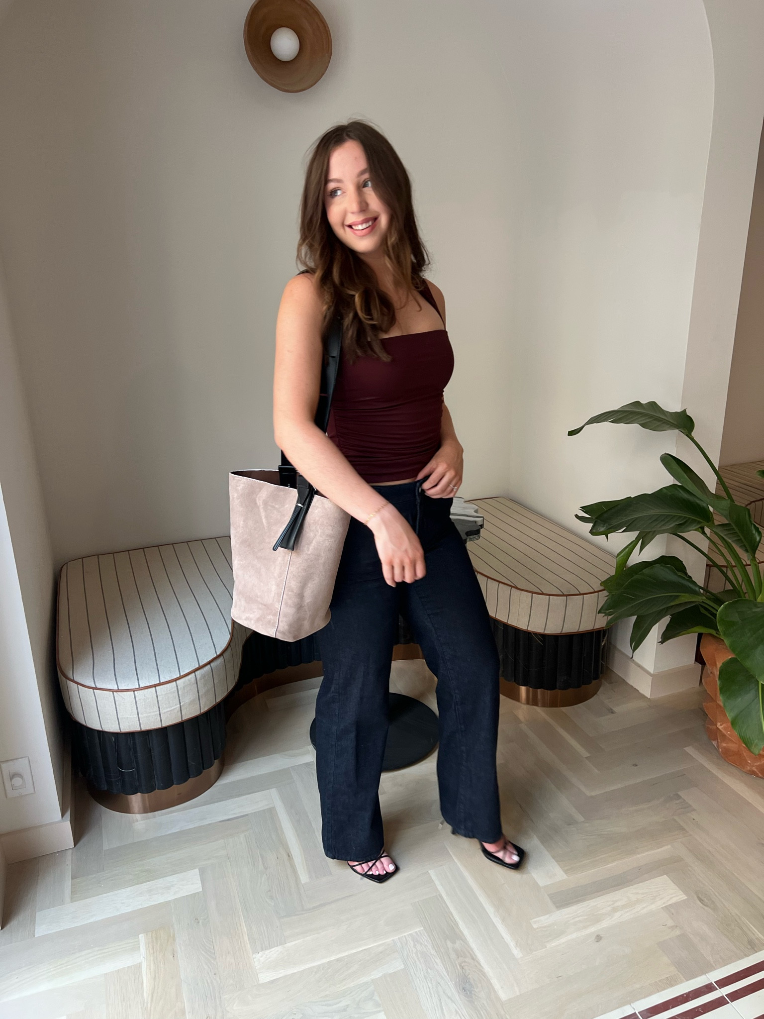 Size medium top, 28 pants. If between sizes, size UP in pants for extra room in the thighs/bum! 

Fall is in full swing, and I’ve rounded up my must-have pieces for the season — 
Shop all my favorites right here on LTK and get ready to slay your fall looks! 

#LTKunder100 #LTKunder50 #LTKfit #LTKstyletip #LTKhome  #LTKswim  #LTKtravel  #LTKstyletip #LTKFind #LTKbeauty #ltksalealert #LTKitbag #LTKshoecrush 