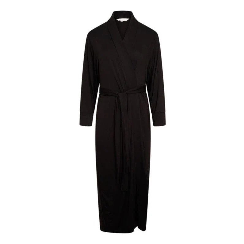 Rayon Maxi Stretch Sleep Robe- Jet | The NAP Co