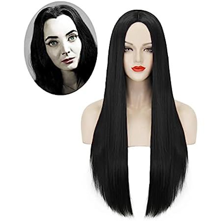 MapofBeauty 40 Inch/100cm Fashion Straight Long Costume Anime Wig (Black) | Amazon (US)