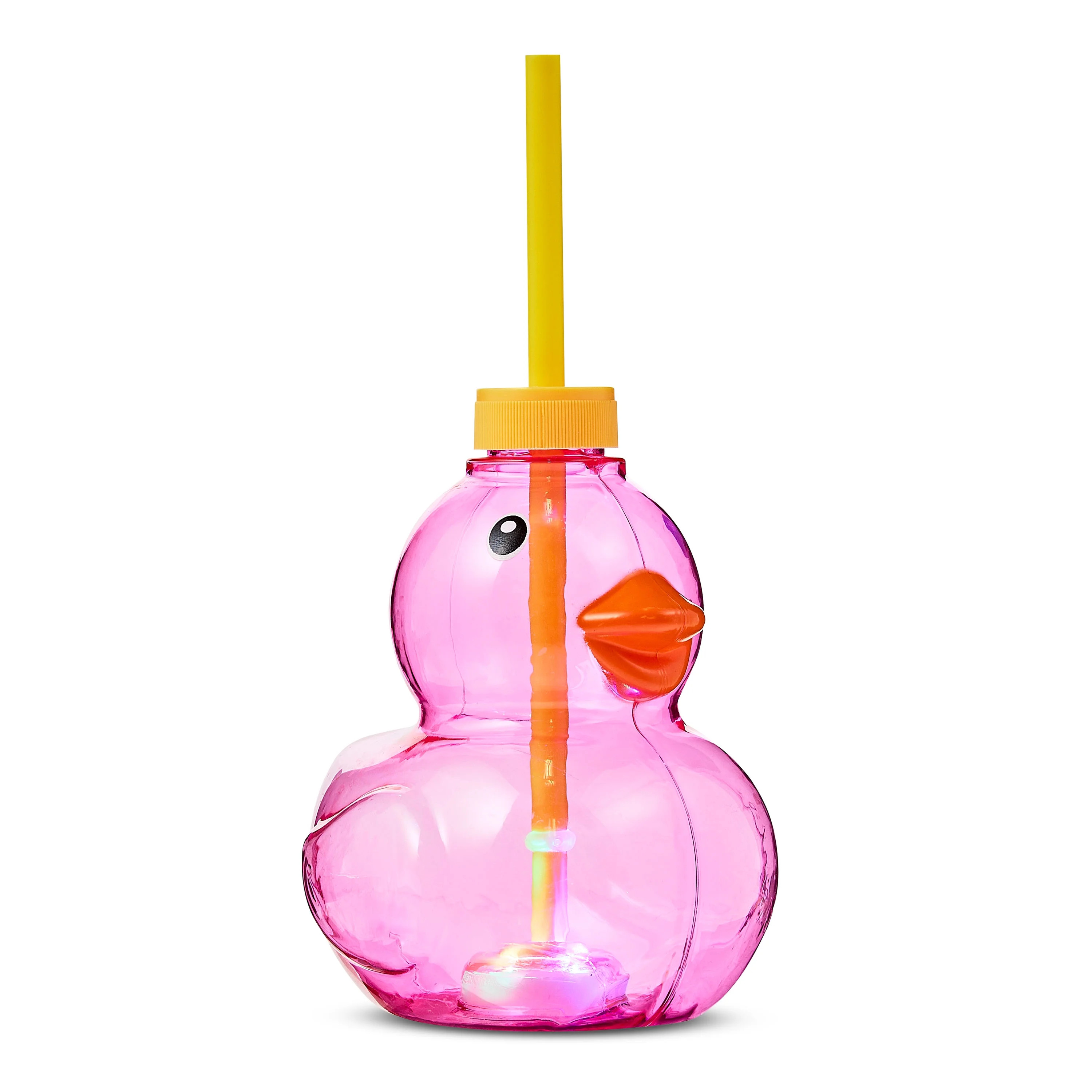 Easter Plastic Light-Up Pink Duck Tumbler with Straw, by Way To Celebrate - Walmart.com | Walmart (US)