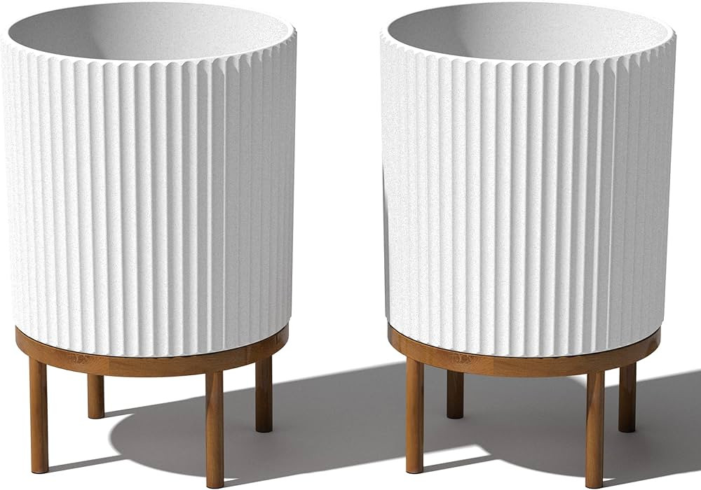Veradek Mason Series Raised Demi Planter-Large Round Planter with Stand for Indoor or Outdoor Pat... | Amazon (US)