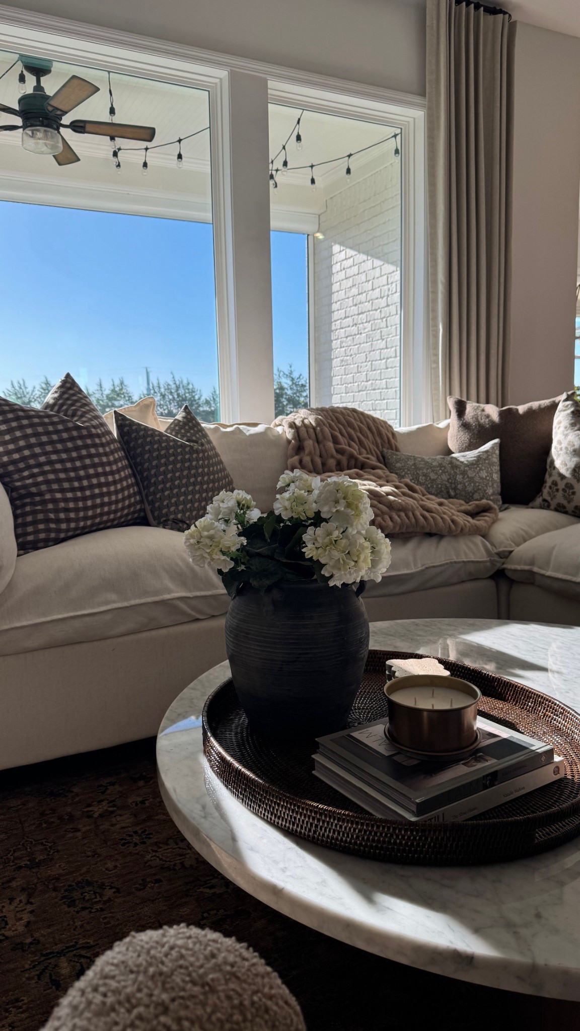 Living room decor linked! A ton of items are on sale for Memorial Day too 🤍

Ruffle plaid pillow is from
Collective co! 