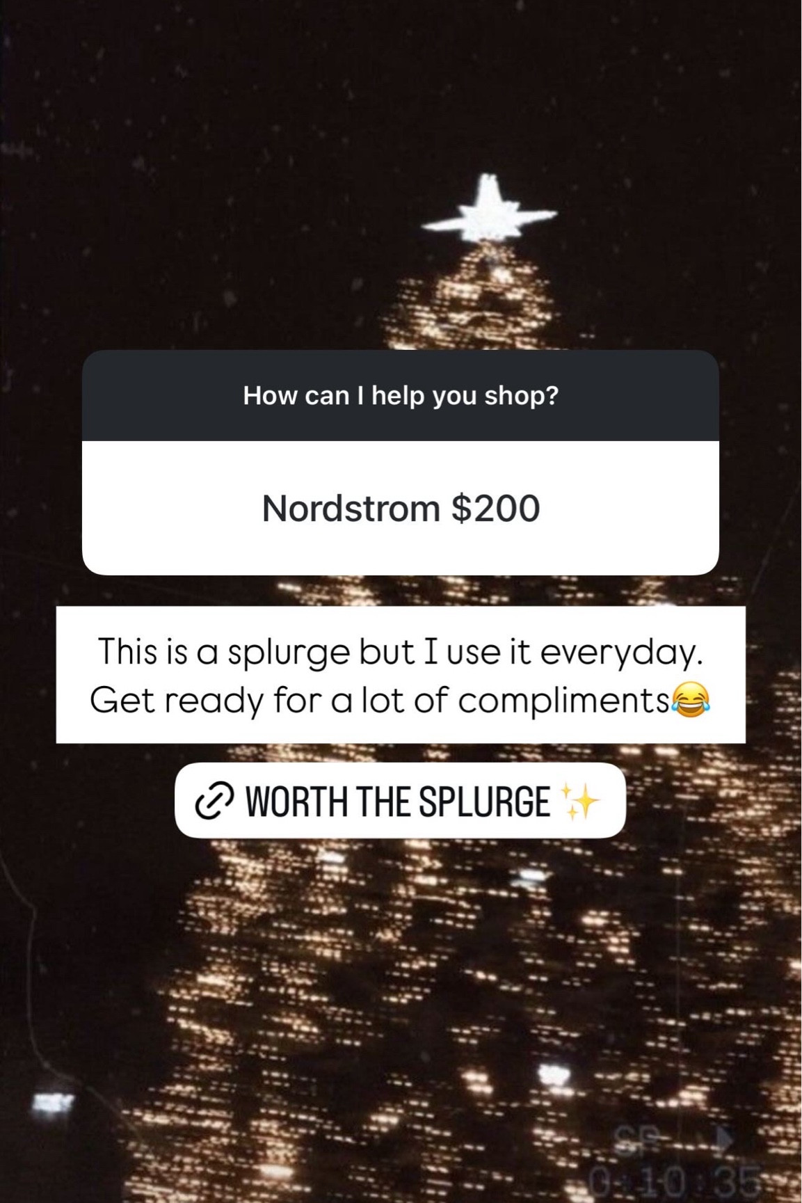 This is a splurge but I use it everyday.
Get ready for a lot of compliments✨

#LTKHoliday #LTKStyleTip #LTKSeasonal