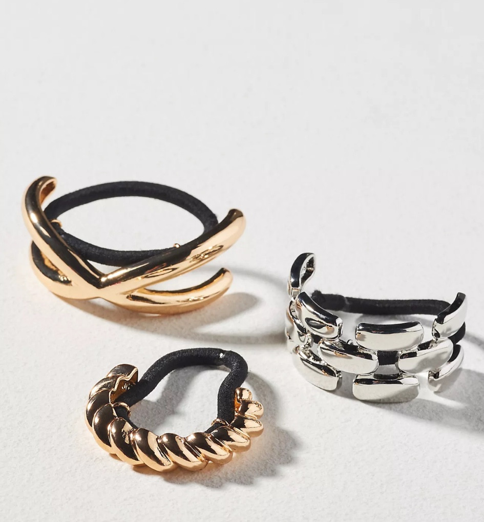 Mixed metal hair ties from anthropology 

#LTKStyleTip #LTKBeauty #LTKSeasonal